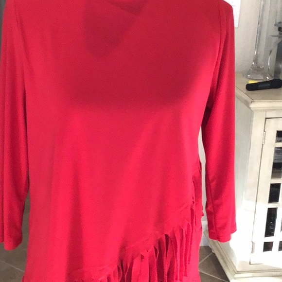 IC by Connie fringe top, red, size small - Picture 3 of 7